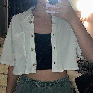 Forever 21 cropped button up